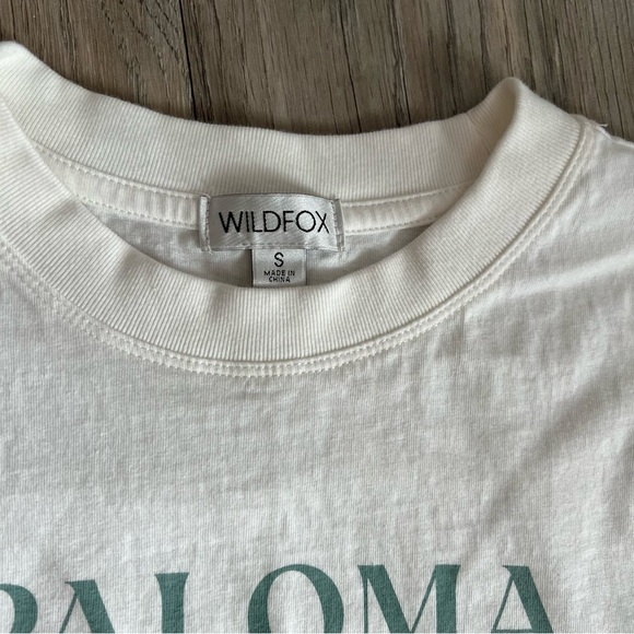 Wildfox Cream Graphic Tee with Paloma Print - Picture 3 of 4